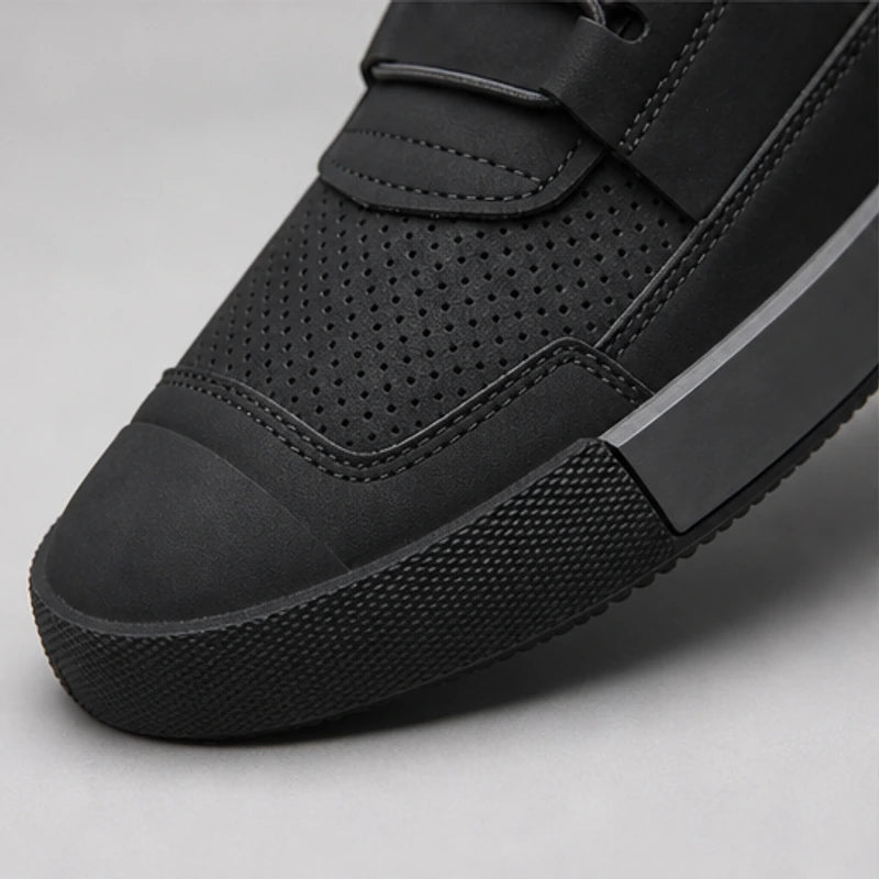 Calder Leather Court Sneaker - Black - genuine leather - Hendlys - Image 5