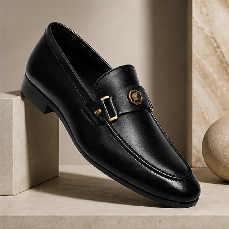Verona Hand-Finished Leather Loafer - Black - italian leather - Hendlys - Image 4