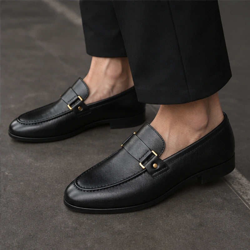 Verona Hand-Finished Leather Loafer - Black - men's loafers - Hendlys - Image 2
