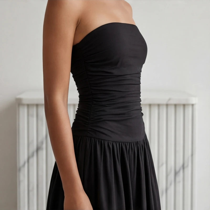 Grazania Strapless Dress - Black - women's dress - Hendlys - Image 2