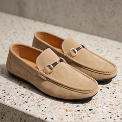 Bianchi Russo Suede Loafers - Tan - men's loafers - Hendlys - Image 1