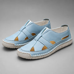 Brexton Vented Leather Loafer - Sky Blue - loafers - Hendlys - Image 2