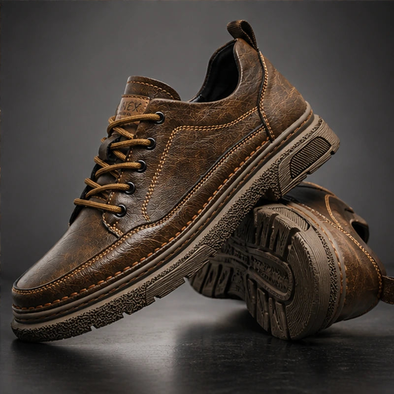 Bergman Leather Sneakers - Brown - Sneakers - Hendlys - Image 1