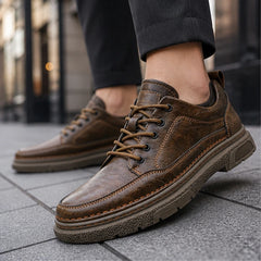 Bergman Leather Sneakers - Brown - leather sneakers - Hendlys - Image 3
