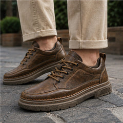 Bergman Leather Sneakers - Brown - casual shoes - Hendlys - Image 5