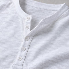 Ainsworth Men's Long Sleeve Henley Shirt - White - male - Hendlys - Image 4