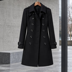 Alessandra Women's Double-Breasted Military Coat - Black - 23 sept - Hendlys - Image 2
