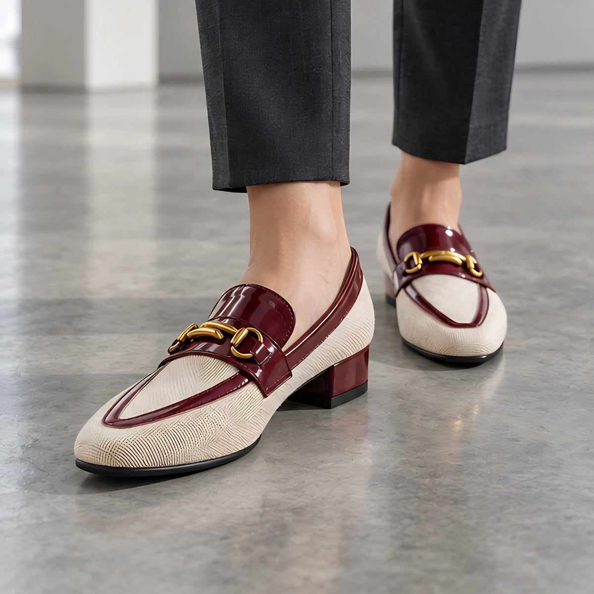 Alethea Women's Woven Bit Loafers - Brown - Women's Footwear > Loafers > Woven Loafers - Hendlys - Image 1