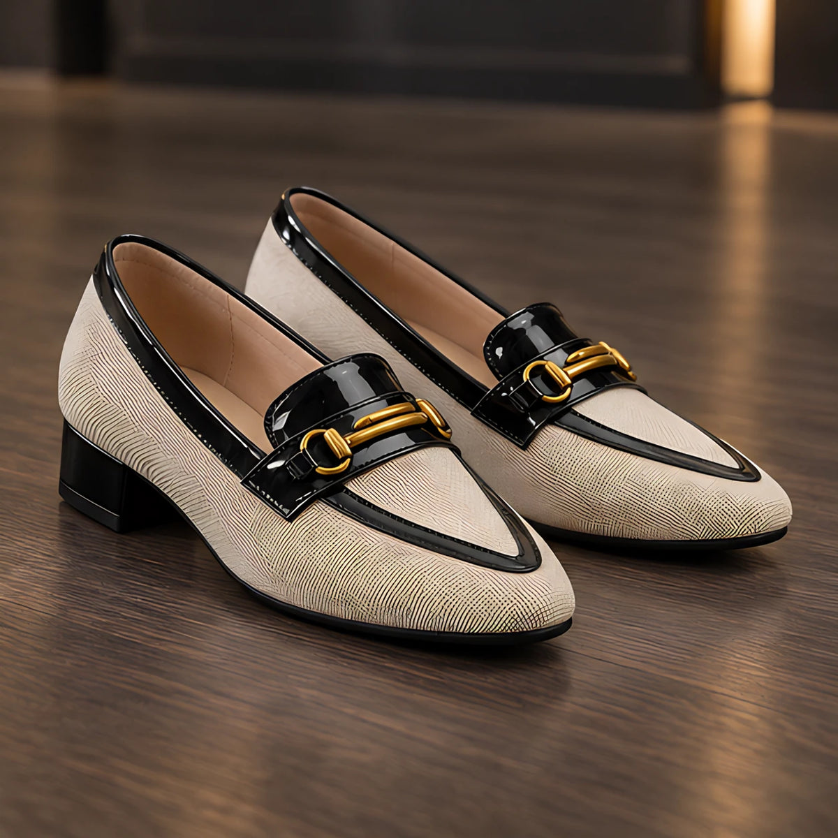 Alethea Women's Woven Bit Loafers - Black - female - Hendlys - Image 4