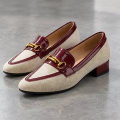 Alethea Women's Woven Bit Loafers - Brown - female - Hendlys - Image 4