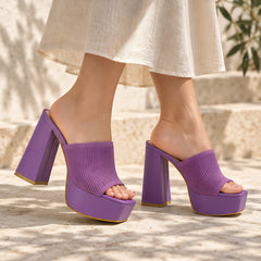 Amabel Women's Open-Toe Platform Sandals - Purple - sandals - Hendlys - Image 4