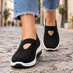 Amara Women's Orthopedic Slip-On Sneakers - Black - Women's Footwear > Sneakers > Slip-On Sneakers - Hendlys - Image 1