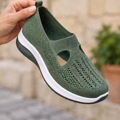 Amara Women's Orthopedic Slip-On Sneakers - Green - Women's Footwear > Sneakers > Slip-On Sneakers - Hendlys - Image 3