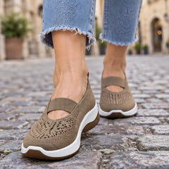 Amara Women's Orthopedic Slip-On Sneakers - Khaki - Women's Footwear > Sneakers > Slip-On Sneakers - Hendlys - Image 1