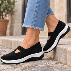 Amara Women's Orthopedic Slip-On Sneakers - Black - Shoes - Hendlys - Image 2