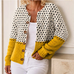 Amelie Spotted Knit Cardigan - Multi-colored - Women's Clothing > Sweaters & Cardigans > Cardigans - Hendlys - Image 1