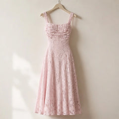 Arabella Lace Midi Dress - Pink - women's clothing - Hendlys - Image 4