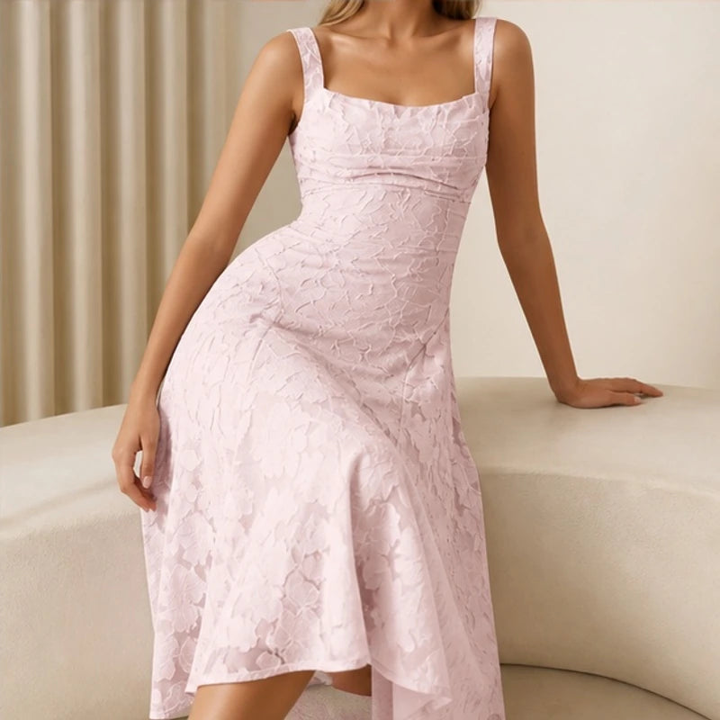 Arabella Lace Midi Dress - Pink - female - Hendlys - Image 3