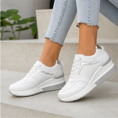 Aria Wedge Orthopedic Sneaker - White - platform sneakers - Hendlys - Image 5