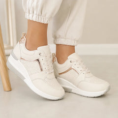 Aria Wedge Orthopedic Sneaker - Ivory - orthopedic sole - Hendlys - Image 7