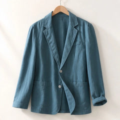 Ashford Linen Blazer - Turquoise - linen blazer - Hendlys - Image 3