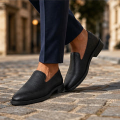 Aston Polished Leather Loafers - Black - leather loafers - Hendlys - Image 3