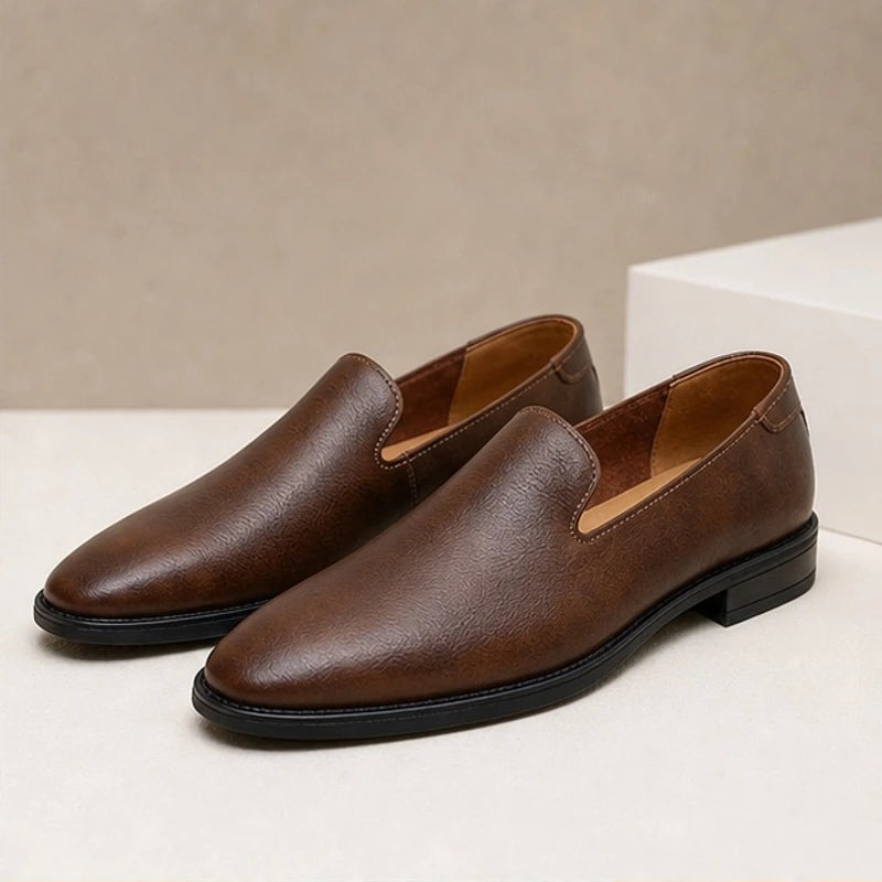 Aston Polished Leather Loafers - Brown - Shoes - Hendlys - Image 1
