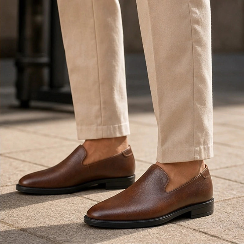 Aston Polished Leather Loafers - Brown - leather loafers - Hendlys - Image 3