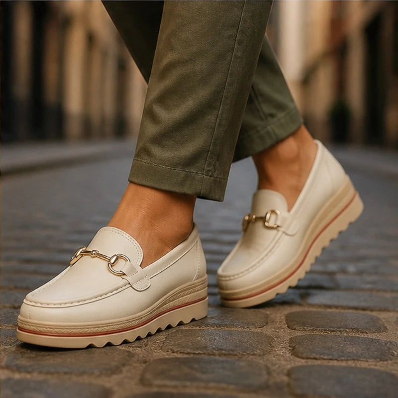 Aveline Orthopedic Loafer - White - Shoes - Hendlys - Image 1