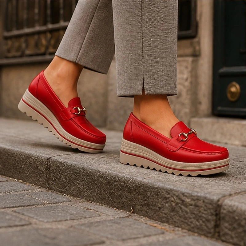 Aveline Orthopedic Loafer - Cherry Red - Shoes - Hendlys - Image 1