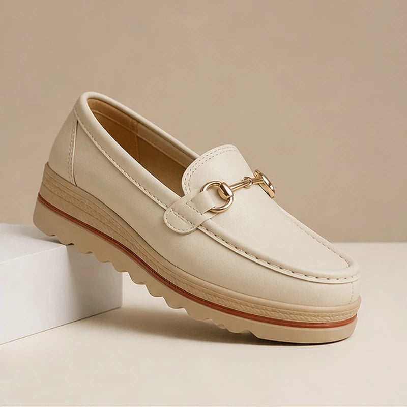 Aveline Orthopedic Loafer - White - slip-on shoes - Hendlys - Image 4
