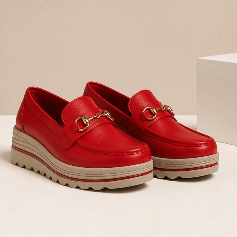 Aveline Orthopedic Loafer - Cherry Red - orthopedic shoes - Hendlys - Image 3