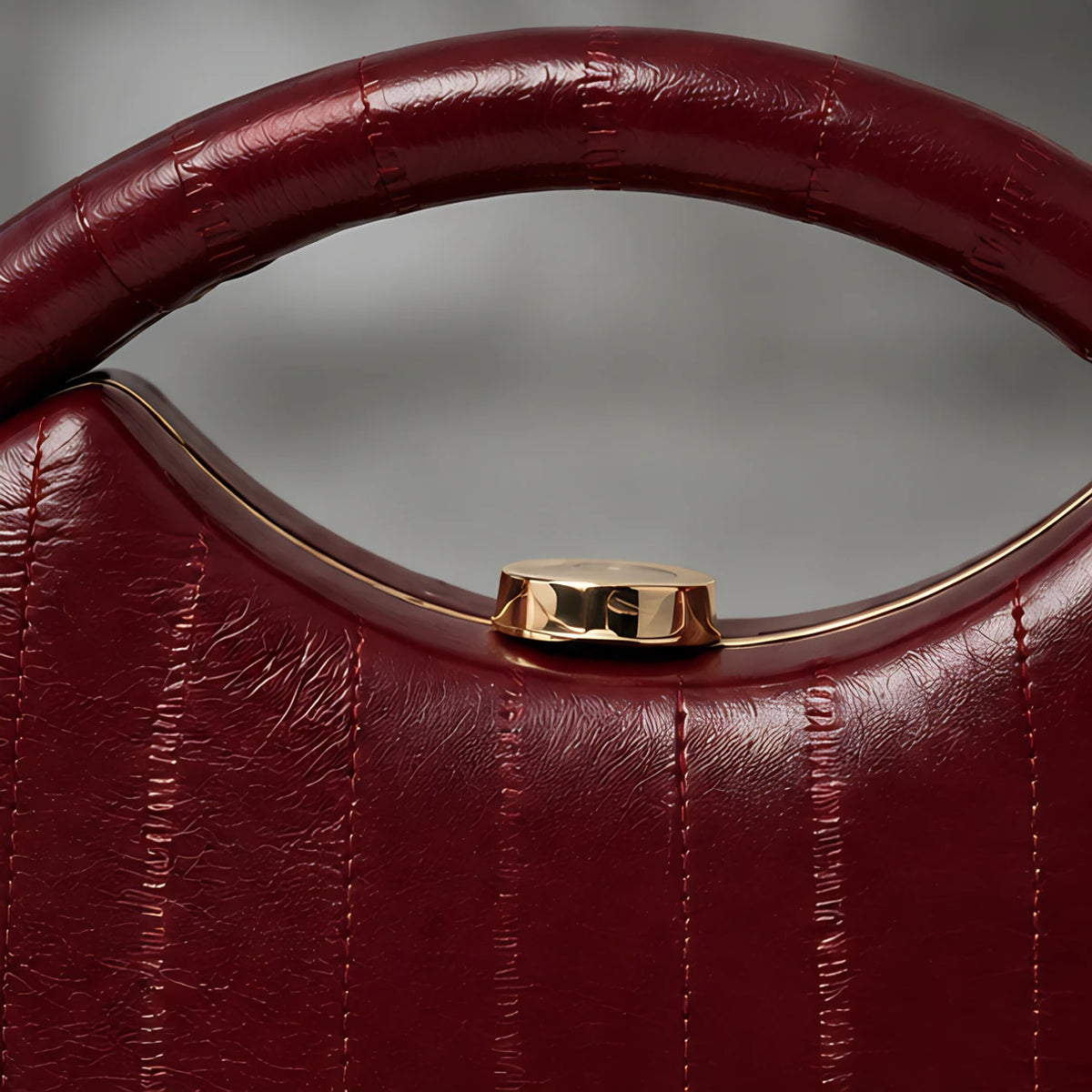 Avielle Structured Leather Top Handle Handbag - Red - handbags - Hendlys - Image 4
