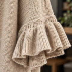 Avielle Women's Ruffle-Cuff Three-Quarter Sleeve Cardigan - Khaki - relisted - Hendlys - Image 4