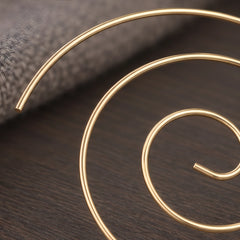 Azura Sculptural Spiral Hoop Earrings - Gold - jewelry - Hendlys - Image 3