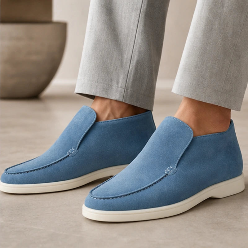 Marlow Suede Chukka Loafer - Blue - suede loafers - Hendlys - Image 3