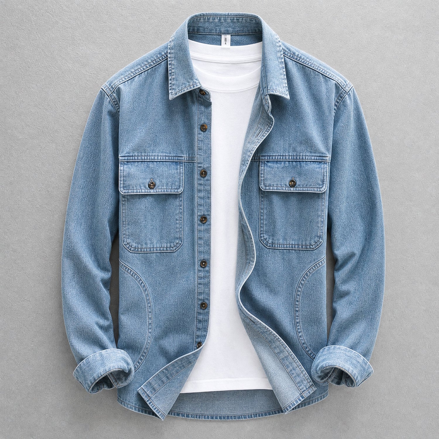 Barton Tailored Denim Shirt - Shirt - Hendlys - Image 1