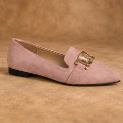 Beatrice Women's Low-Heel Suede Loafers - Pink - Shoes - Hendlys - Image 3