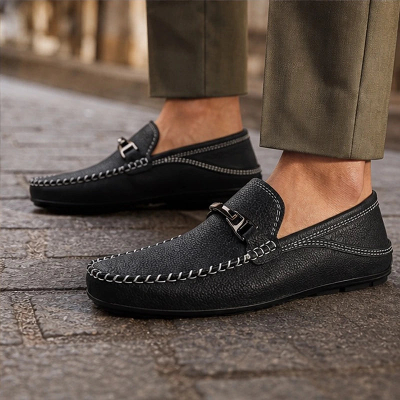 Belcourt Leather Loafers - Black - genuine leather - Hendlys - Image 4