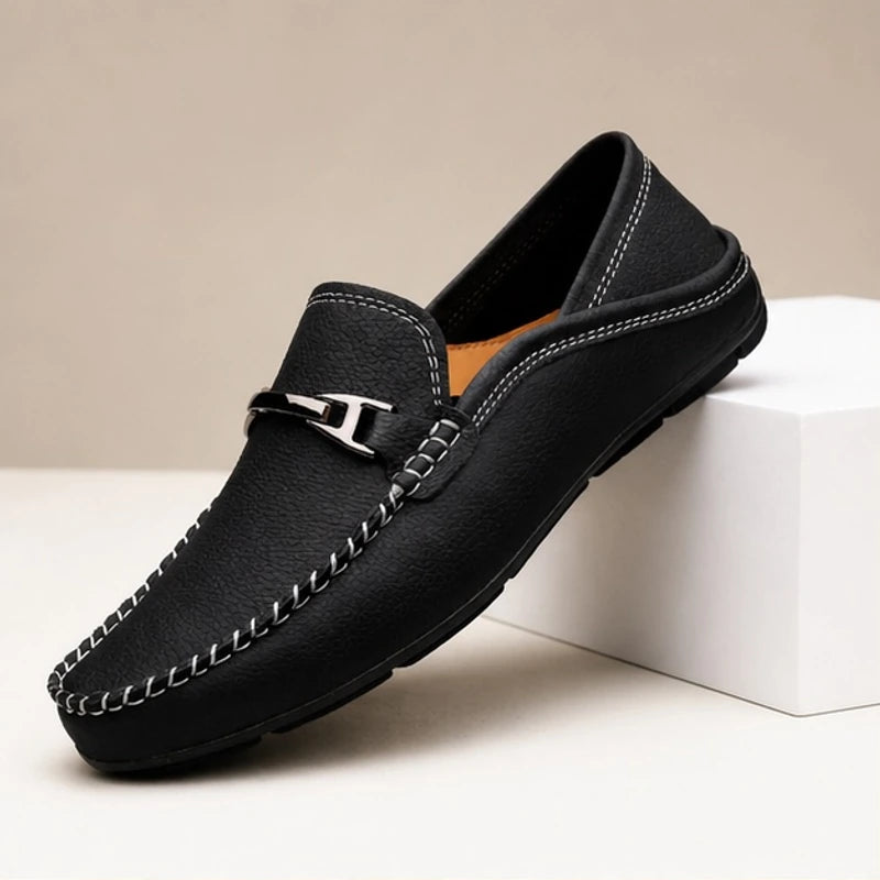 Belcourt Leather Loafers - Black - Shoes - Hendlys - Image 1