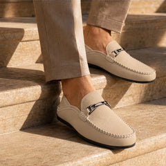 Belcourt Leather Loafers - Khaki - leather loafers - Hendlys - Image 3
