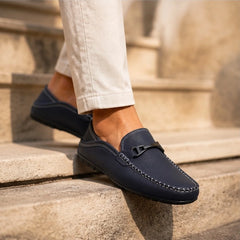 Belcourt Leather Loafers - Blue - leather loafers - Hendlys - Image 3