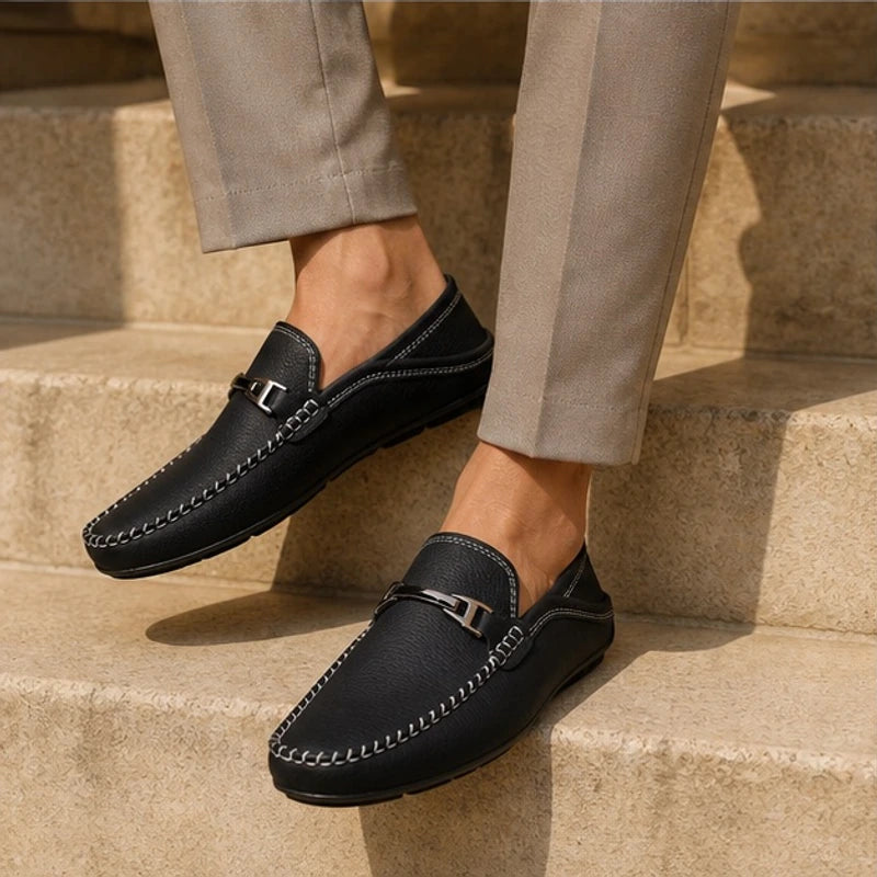 Belcourt Leather Loafers - Black - leather loafers - Hendlys - Image 3