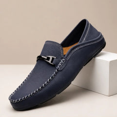 Belcourt Leather Loafers - Blue - Shoes - Hendlys - Image 1