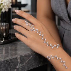 Bellisse Crystal Vine Handpiece - Silver - Women's Accessories > Jewelry > Hand Chains - Hendlys - Image 1