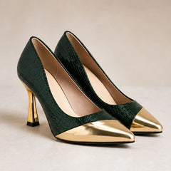 Bianca Pointed-Toe Pumps - Cypress - Footwear > Heels > Pointed-Toe Pumps - Hendlys - Image 1