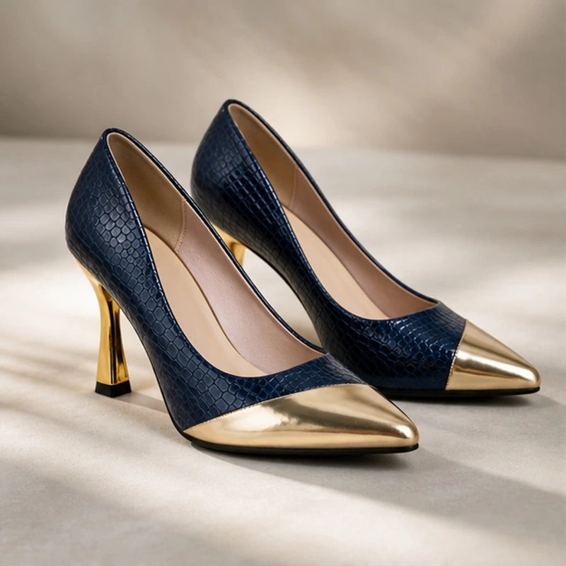 Bianca Pointed-Toe Pumps - Marine - Footwear > Heels > Pointed-Toe Pumps - Hendlys - Image 1