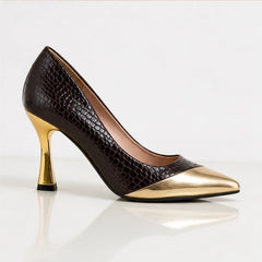 Bianca Pointed-Toe Pumps - Umber - Shoes - Hendlys - Image 2