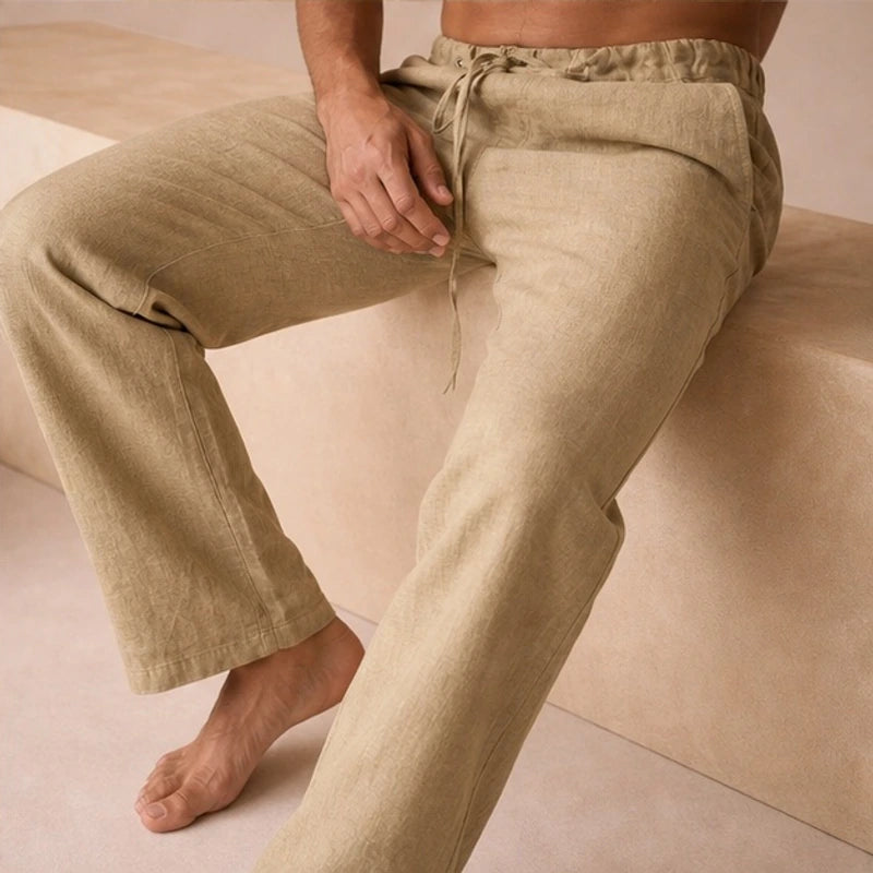 Binatchi Linen Trousers - Cream - linen trousers - Hendlys - Image 2