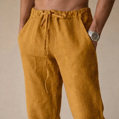 Binatchi Linen Trousers - Gold - linen trousers - Hendlys - Image 2